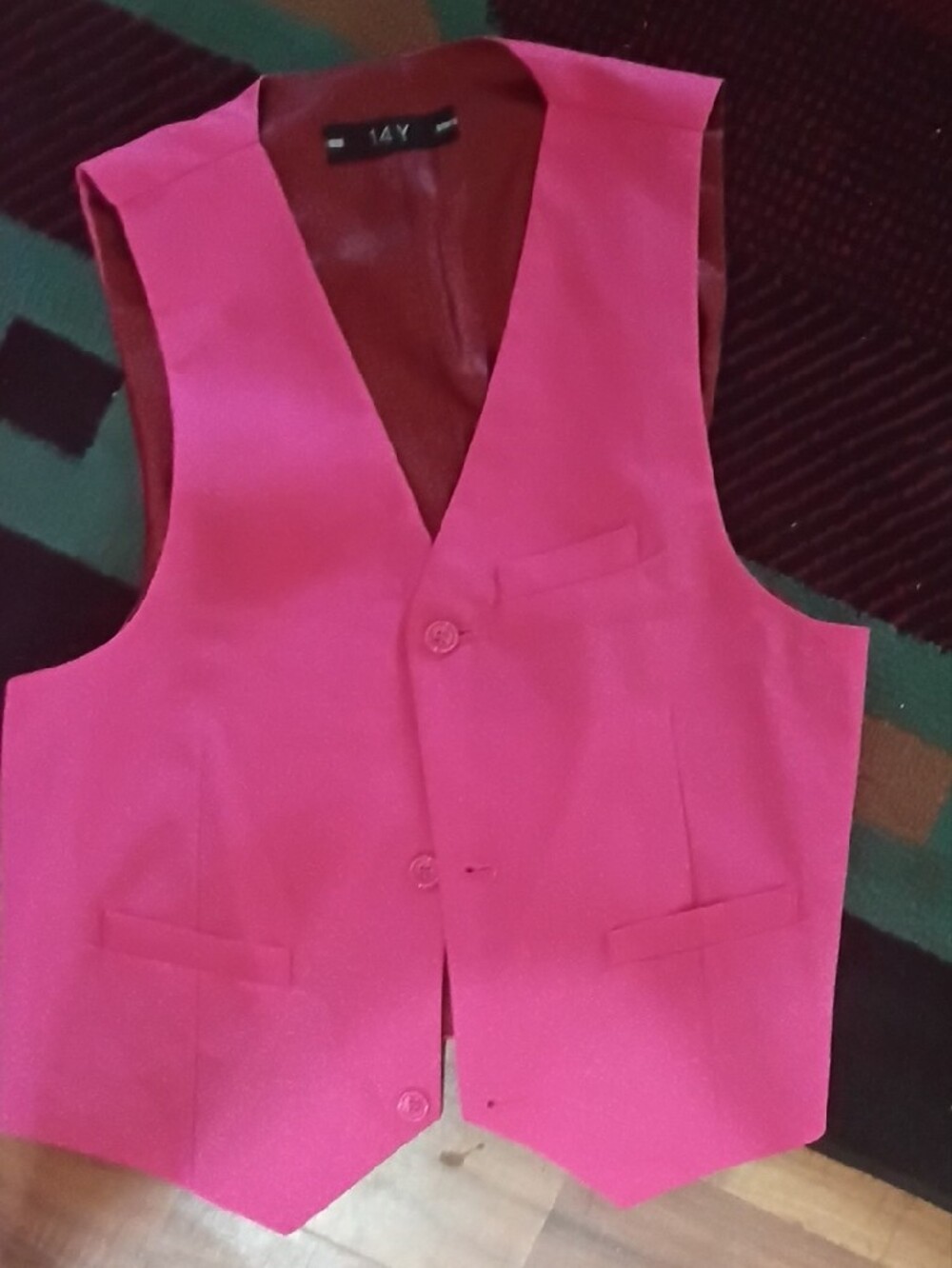 Women's Pink Tailored Pants - Classic High-Rise Trousers - Picture 4 of 4